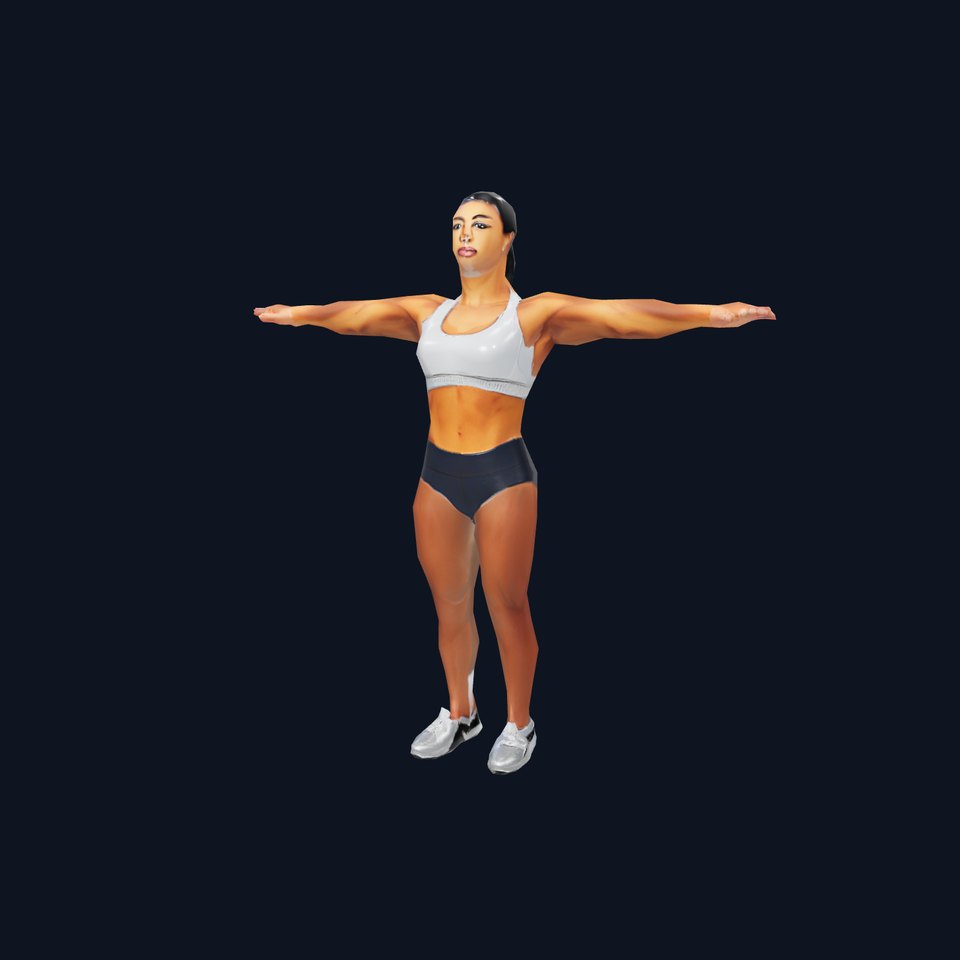Athletic Female Character Model Pack with Detailed Anatomy